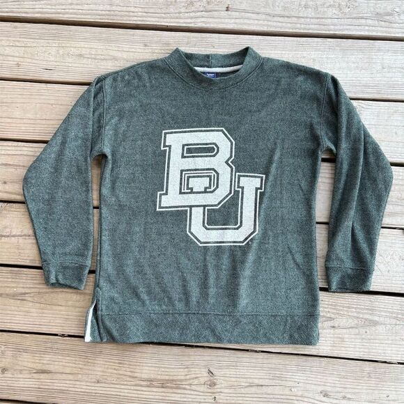 Baylor Bears Women's Green Crew Neck Sweatshirt by League Size S - Picture 1 of 4